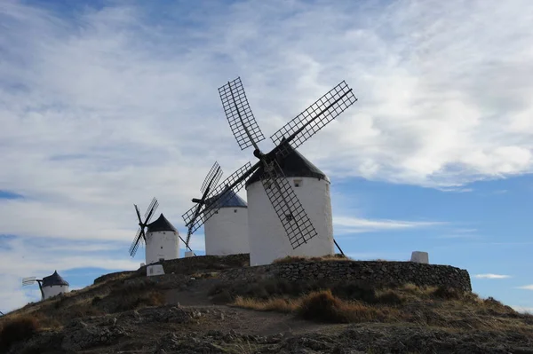 Scenic View Landscape Windmill Building — Stock Photo, Image