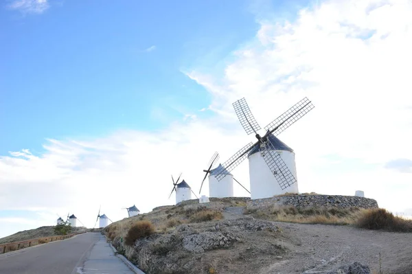 Scenic View Landscape Windmill Building — Stock Photo, Image