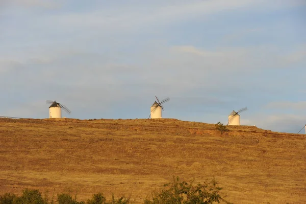 Spanyolország Szélmalmok Toledo Tartomány Castile Mancha — Stock Fotó