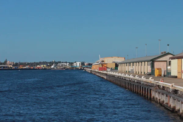 Cais Estaleiro Beira Mar Com Edifícios Estaleiro Porto — Fotografia de Stock