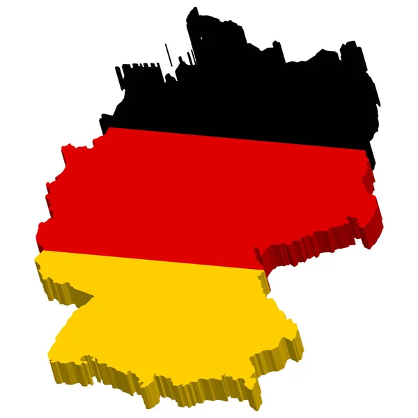 Germany Map Colorful Illustration — Stock Photo, Image