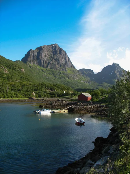 Krajobraz Lofoten Wyspy Norwegia — Zdjęcie stockowe