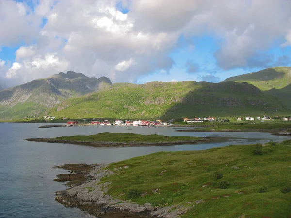 Krajobraz Lofoten Wyspy Norwegia — Zdjęcie stockowe