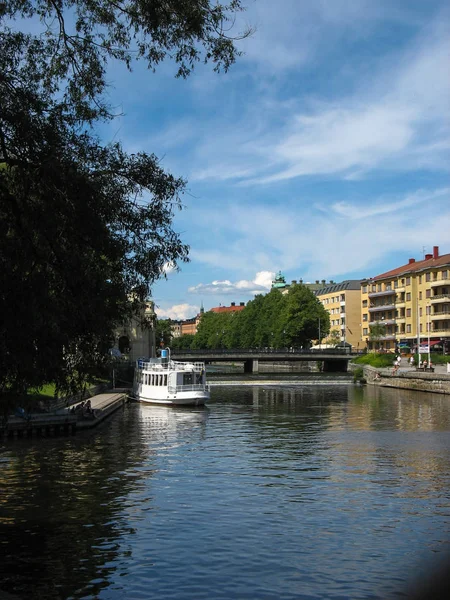 Riverside Uppsala City Sweden — Stock Photo, Image