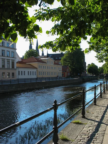 Riverside Uppsali Szwecja — Zdjęcie stockowe