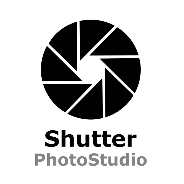 Logo Shutter Untuk Studio Foto Diisolasi Pada Latar Belakang Putih — Stok Foto