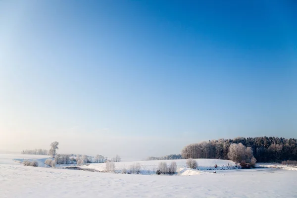 Idylická Zimní Krajina Durynsku — Stock fotografie