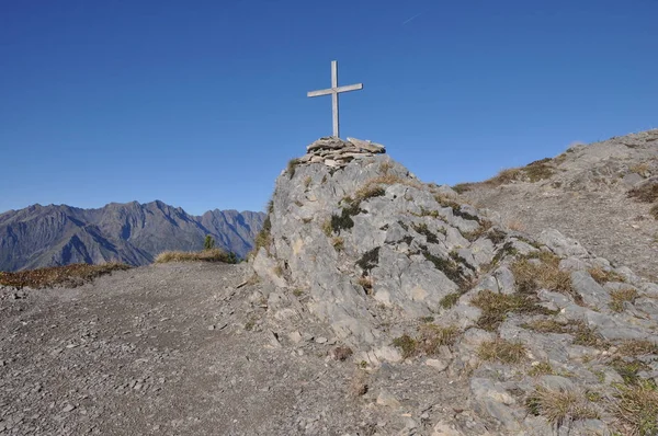 Місце Паломництва Французьких Альпах — стокове фото