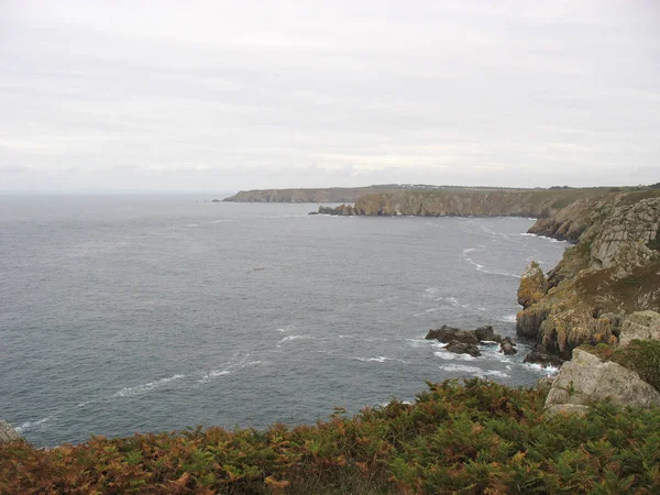 Pointe Van Morskiego Wybrzeża Bretanii Francja — Zdjęcie stockowe