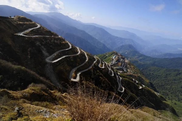 Carreteras Curvas Antigua Ruta Seda Ruta Comercio Seda Entre China — Foto de Stock