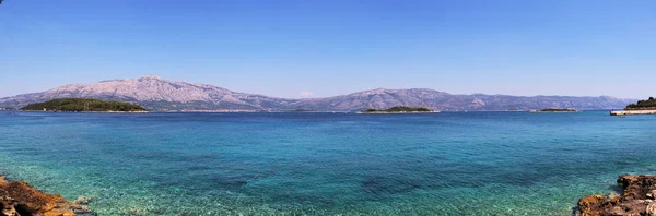 Turquoise Blue Beach Lumbarda Island Korcula — Stock Photo, Image