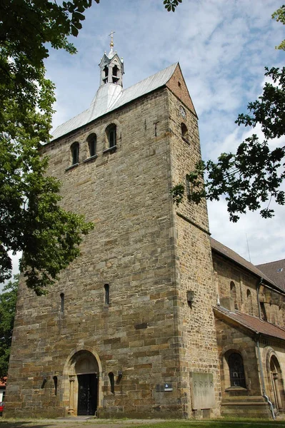 Iglesia Torre Colegiata Iglesia Wunstorf — Foto de Stock