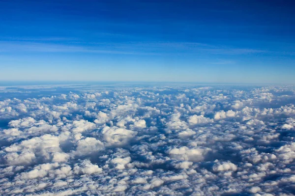 Θυελλώδη Σύννεφα Από Ψηλά Θέα Από Αεροπλάνο — Φωτογραφία Αρχείου