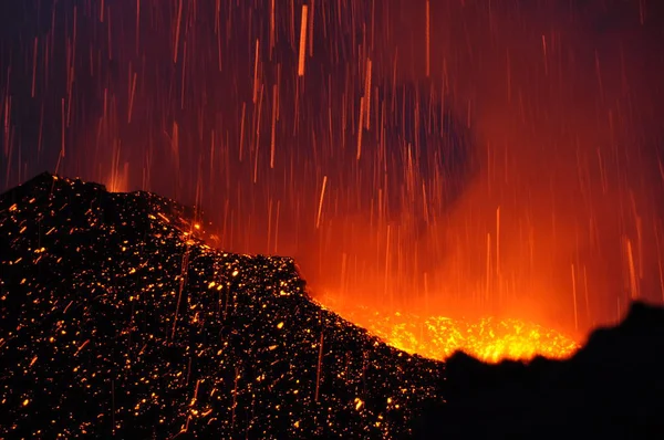 Fuego Cielo Nocturno —  Fotos de Stock