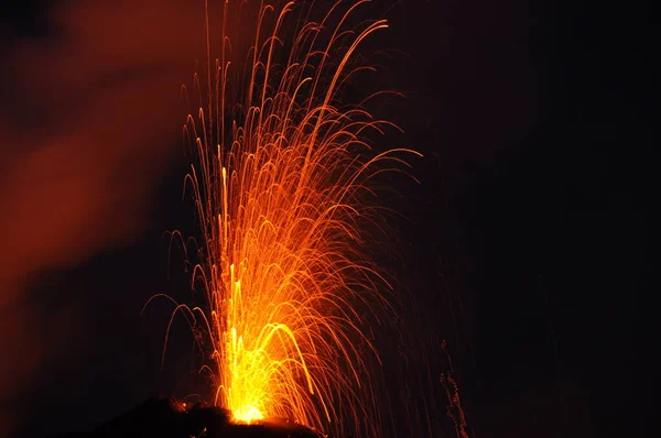 Funkelnd Buntes Feuerwerk Himmel — Stockfoto