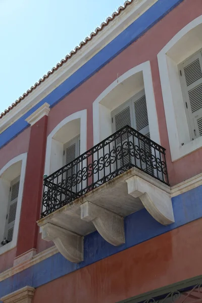 Typowa Fasada Grecka Wyspie Paros Grecja — Zdjęcie stockowe