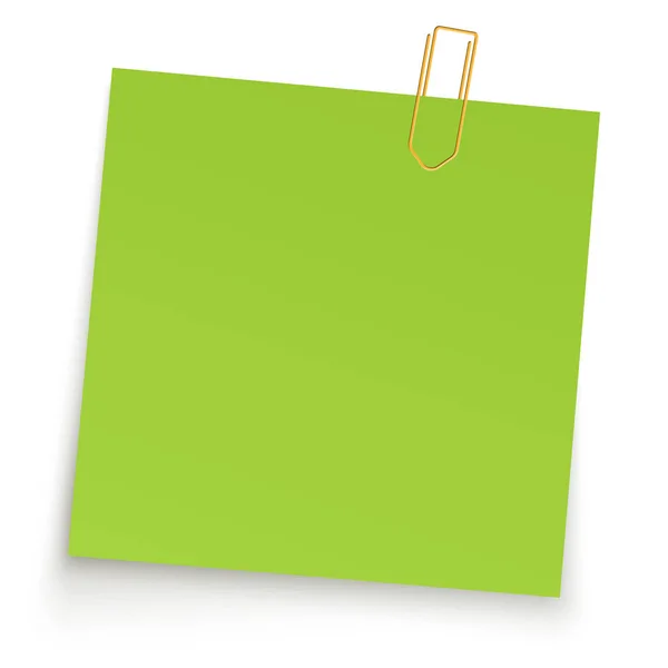 Sticky Note Paperclip — Stock Photo, Image