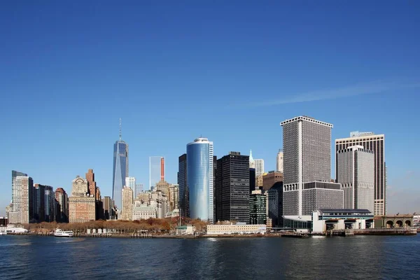 纽约的天际线与一个新的世界贸易中心 — 图库照片