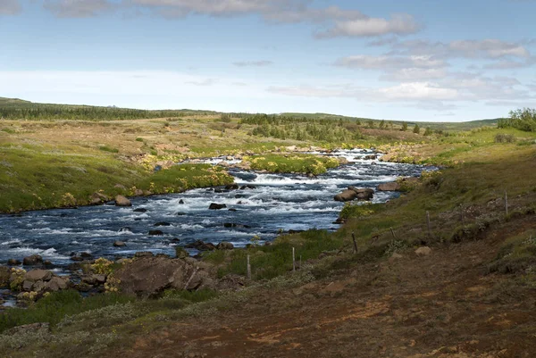 Rzeka Rzekami Pobliżu Gullfoss Islandii — Zdjęcie stockowe