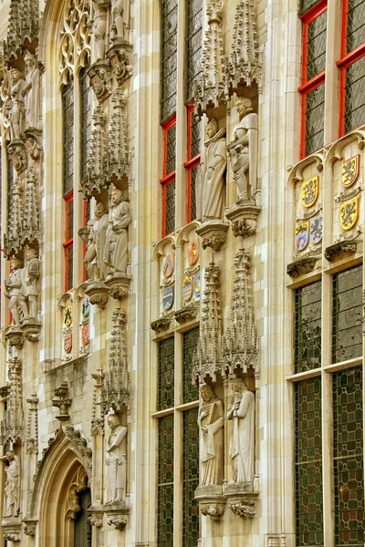 Vista Detalhada Prefeitura Bruges — Fotografia de Stock