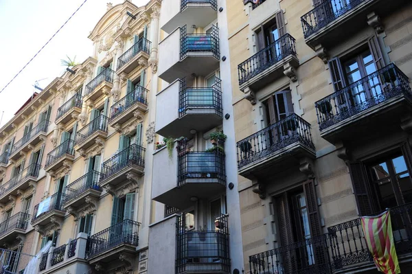 Барселона Испания Фасад Здания — стоковое фото
