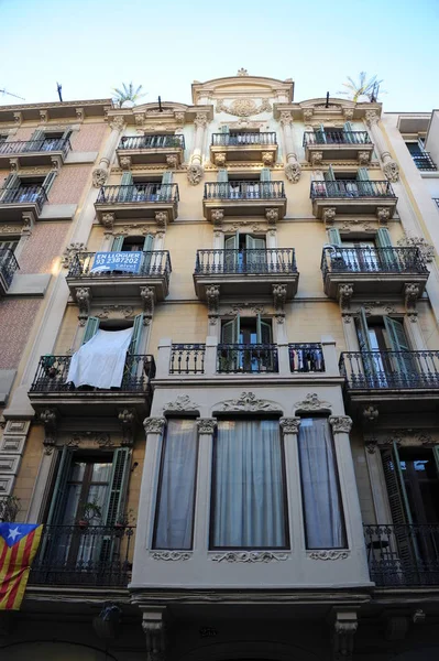 Barcelona Spanje Gevel Van Het Gebouw — Stockfoto
