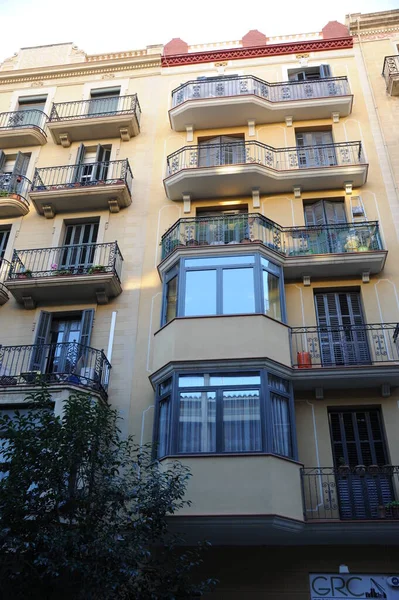Barcelona Spanien Fassade Des Gebäudes — Stockfoto