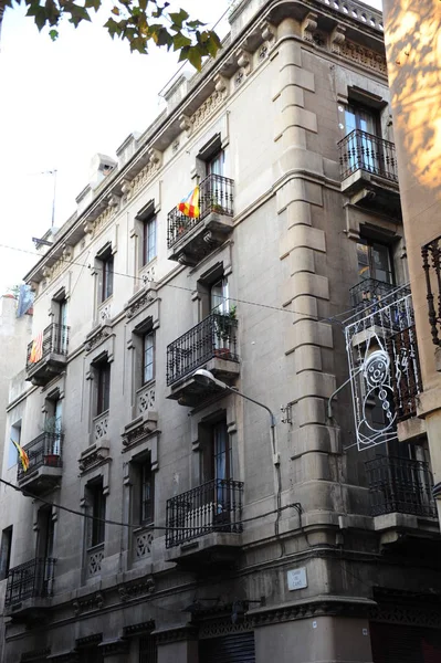 Barcelona Schöne Fassade Eines Alten Gebäudes — Stockfoto