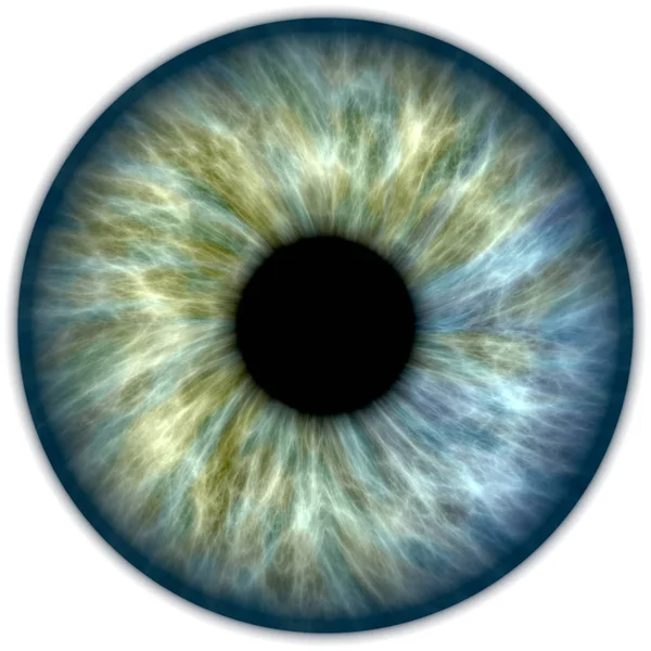 Illustratie Van Een Blauwe Groene Menselijke Iris — Stockfoto