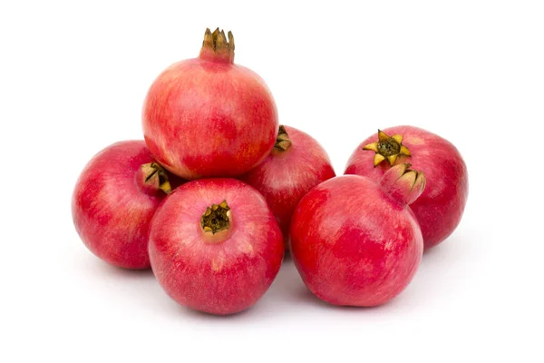 Fresh Pomegranates White Background Stock Image