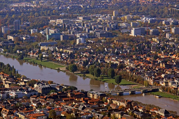 Vista Heidelberg Con Puente Theodor Heuss — Foto de Stock