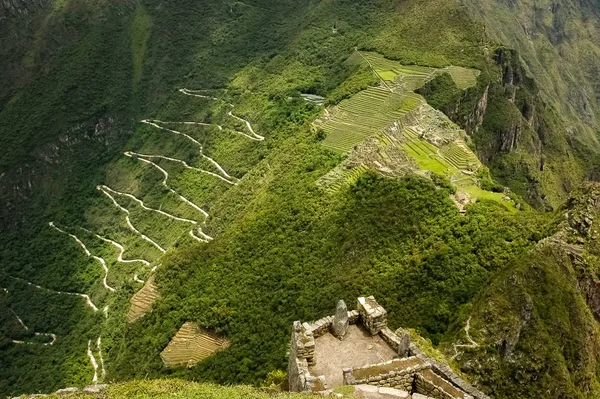 Άποψη Του Machu Picchu Από Huayna Picchu — Φωτογραφία Αρχείου