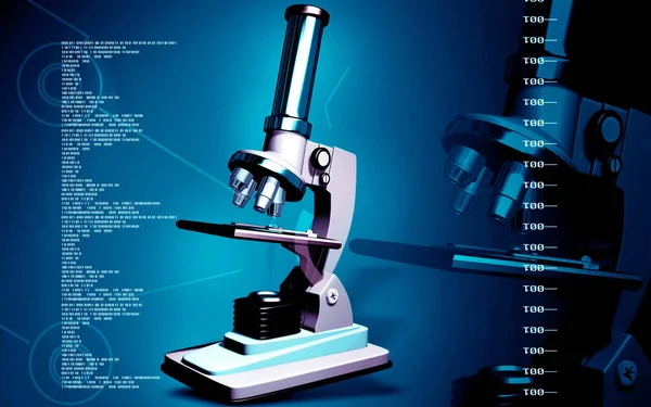Digital Illustration Microscope Colour Background — 스톡 사진