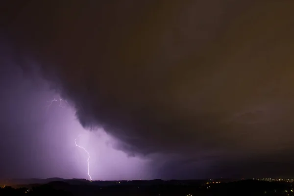 Lightning Sky Climate Change — Stock Photo, Image