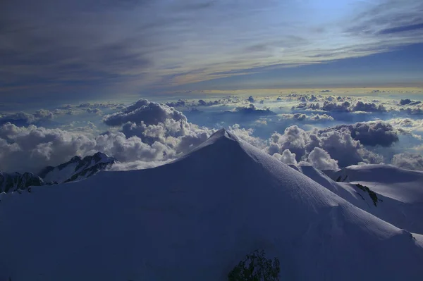 Top Van Hoogste Berg Van Europa Mont Blanc 4807M — Stockfoto