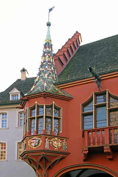 Tourelles Sur Historisches Kaufhaus Fribourg — Photo