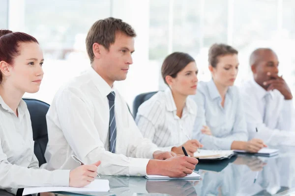 Salespeople Sitting Meeting — Stock Photo, Image