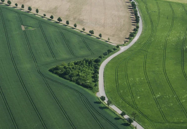 Vista Aérea Estrada Cidade — Fotografia de Stock