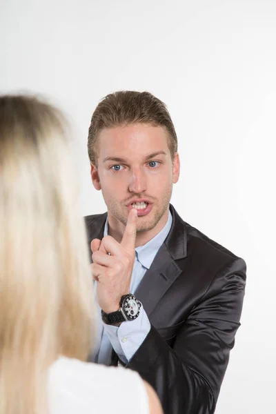 Jonge Zakenman Vrouw Functie — Stockfoto