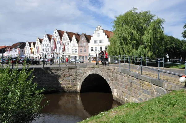 Friedrichstadt Taki Taş Köprü — Stok fotoğraf