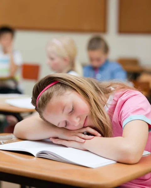 Elementary Student Taking Nap — Stock Photo, Image