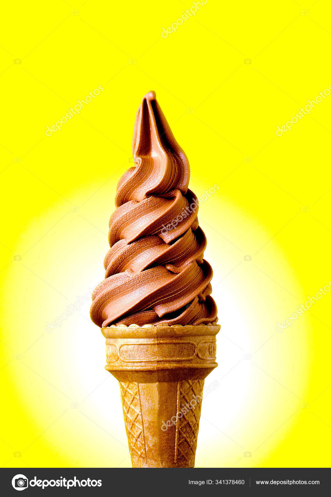 Chocolate Flavour Ice Cream Cone Stock Photo by ©PantherMediaSeller