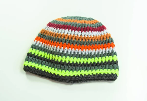 Colourful Crocheted Winter Hat — Stock Photo, Image