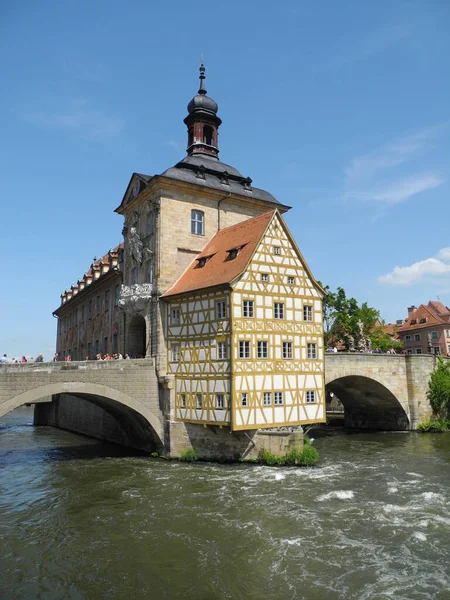 Historyzuje Rathaus Bambergu — Zdjęcie stockowe