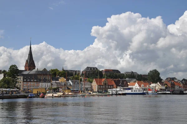 Flensburg Město Vrcholu Fjordu Flensburg Severní Němčině — Stock fotografie
