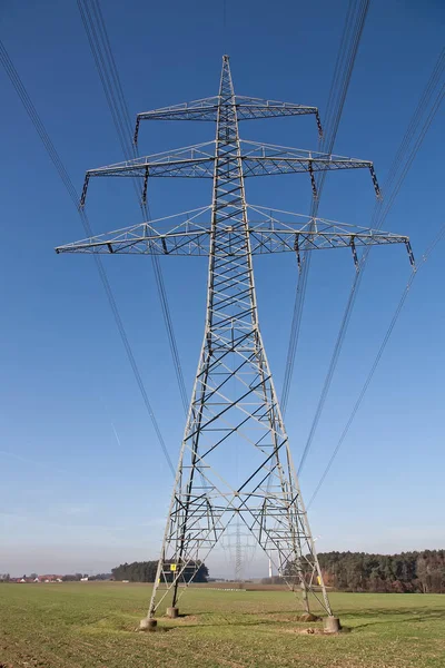 Transmission Tower Strommast Transmission Electric Power — Stock Photo, Image