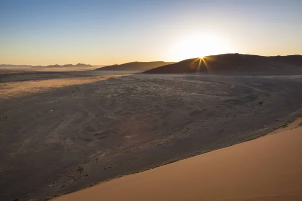 Восход Солнца Над Пустыней Намиб Намибия Южная Африка — стоковое фото