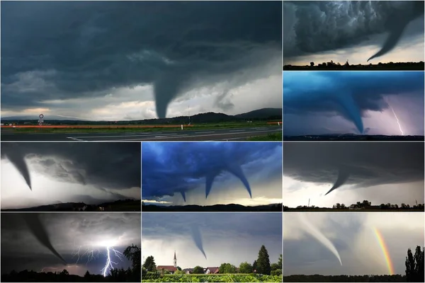 Klimatförändringar Tornadoorkan Himlen Naturkatastrofer — Stockfoto