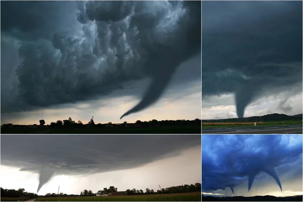 Tornado Furacão Céu Desastre Natural — Fotografia de Stock