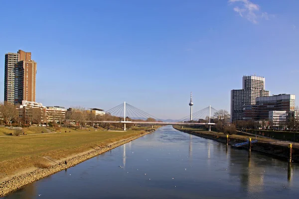 Vista Ponte Palatinada Mannheim — Fotografia de Stock